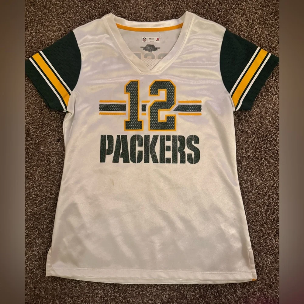 Team Apparel White and Green Kids Jersey - Picture 1 of 2